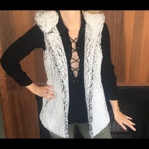 Coffee Shop teddy hooded vest. Never worn.